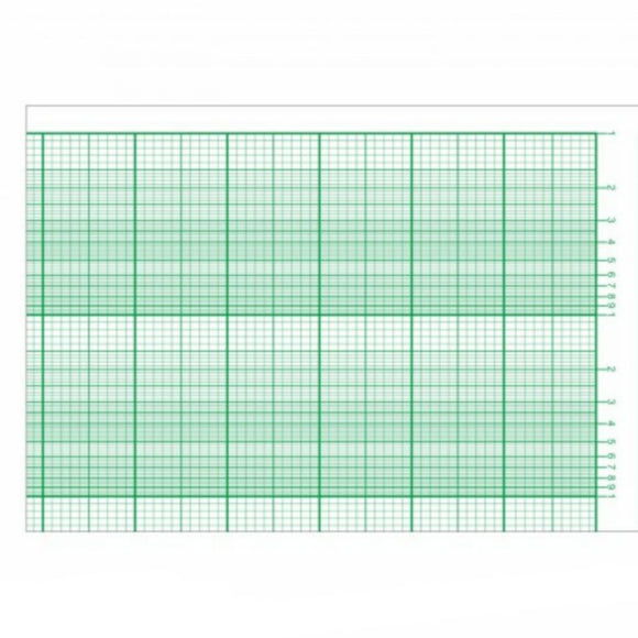 Semi Log Paper Green A4 Size (5Cycles x 1/10 Inch)