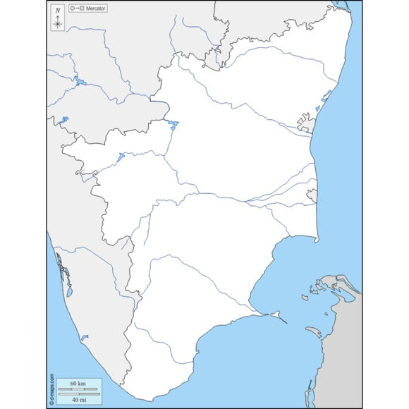 Tamilnadu River Map
