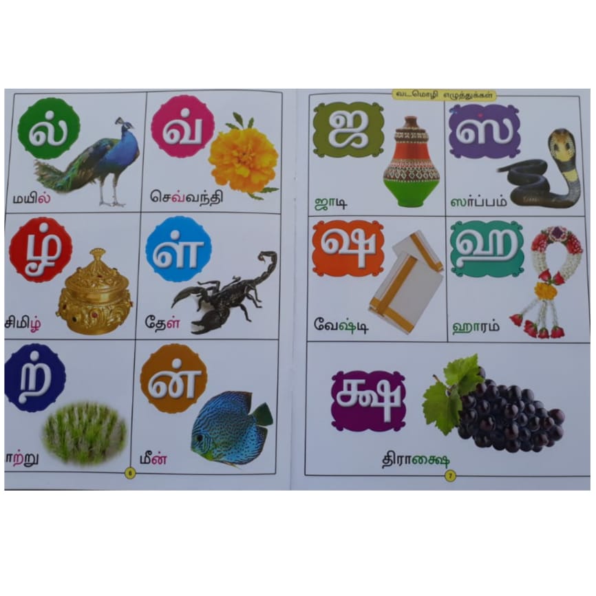 Kids Tamil Alphapet Book - Clickere