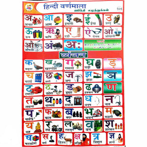 ஹிந்தி எழுத்துக்கள் School Project Chart Stickers