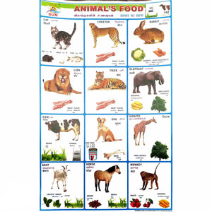 Animal's Food School Project Chart Stickers