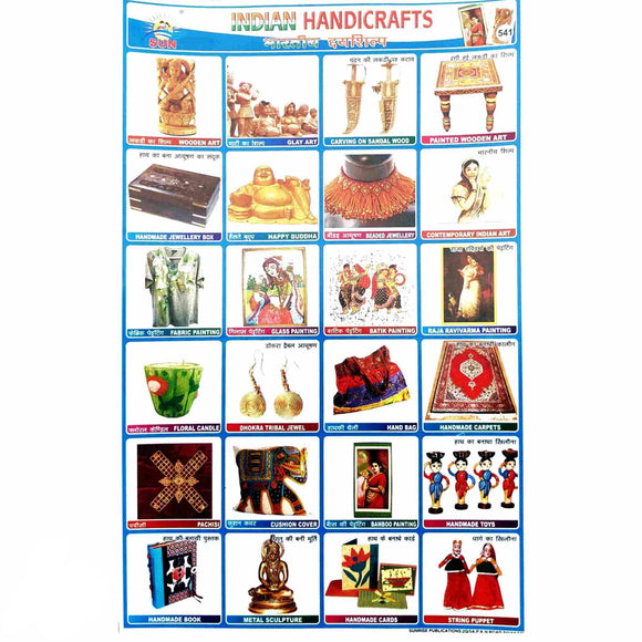 Indian Handicrafts School Project Chart Stickers