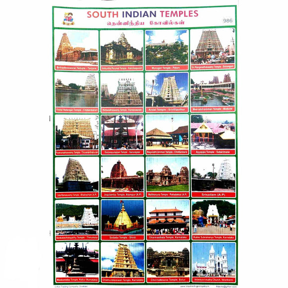 South Indian Temples School Project Chart Stickers
