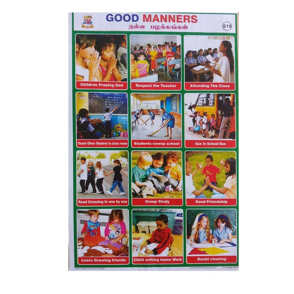 Good manners School Project Chart Stickers