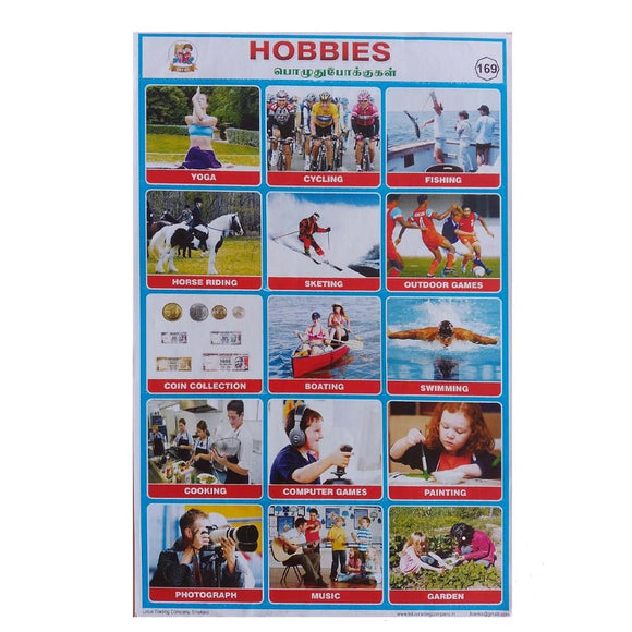 Hobbies school project chart stickers